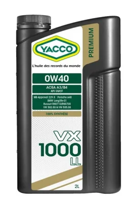 YACCO 0W40 VX 1000 LL/2 YACCO