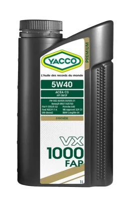 YACCO 5W40 VX 1000 FAP/1 YACCO