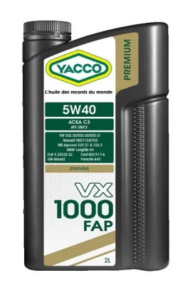 YACCO 5W40 VX 1000 FAP/2 YACCO