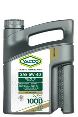 YACCO 5W40 VX 1000 LL/4 YACCO