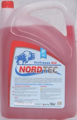 NORDTEC ANTIFREEZE-40 G12 красный 10кг NORDTEC